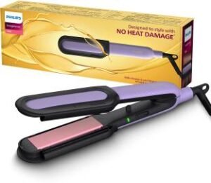 PHILIPS NourishCare No heat damage with Vitamin E & Morrocan Argan Oil Serum Strips BHS503/40 Hair Straightener (Purple)